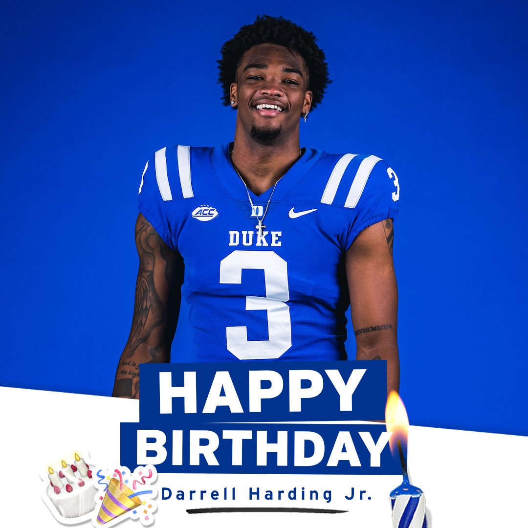 DukeFOOTBALL's tweet photo. Happy Birthday to Darrell Harding Jr. 🥳 https://t.co/iju3eN79wK