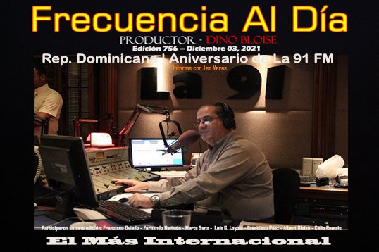 Dino_Bloise's tweet photo. -Frecuencia Al Día- Rep. Dominicana | Aniversario de La @la91fm. Informe con Teo Veras.  Participaron en esta edición: Francisco Oviedo - Fernando Hermón - Luís G. Loyola - Francisco Páez - Albert Bloise - Célio Romais. 
 #frecuenciaaldía #la91fm #teoveras @bestepan https://t.co/yNOknMj7Vm