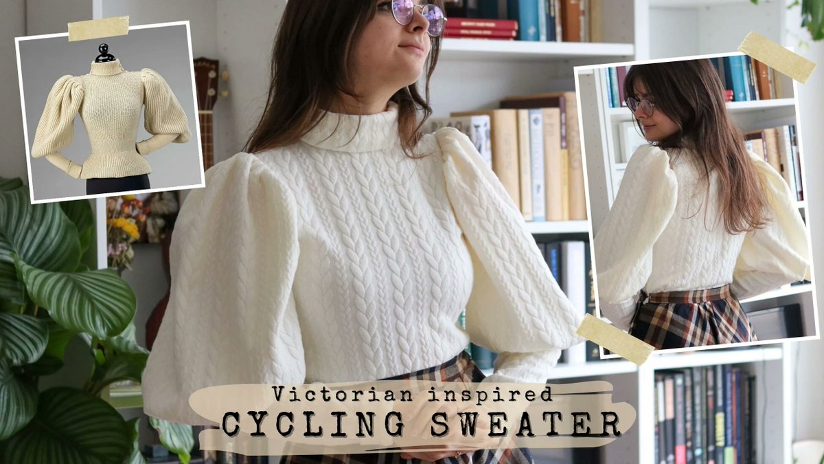 Loepsie's tweet photo. Sewing An 1890s Inspired Cycling Sweater 🧵 No Knit Historybounding Sweater https://t.co/d6bzPLIsyC https://t.co/ZBQHcAYhAG