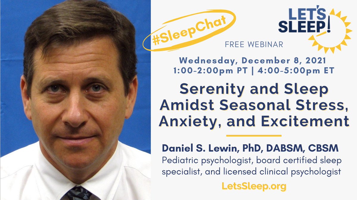 StartSchoolL8r's tweet photo. Join us: Serenity and Sleep Amidst Seasonal Stress, Anxiety, and Excitement - FREE WEBINAR - #letssleep #startschoollater #webinar @LetsSleep_US
https://t.co/SSQUvvtGGb https://t.co/kl6XpFCaby