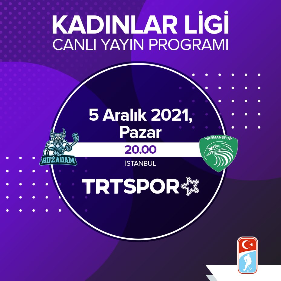 TBHForgtr's tweet photo. Bu Pazar başka program yapmayın, üzülürsünüz! Heyecanın doruklardan inmeyeceği Buzadam – Narmanspor karşılaşması 5 Aralık Pazar günü, TRT Spor Yıldız’da. Sakın kaçırmayın. Bizden söylemesi. #Narmanspor #Buzadam #TürkiyeBuzHokeyiFederasyonu #BuzHokeyi https://t.co/TCbcNyeQ9Y
