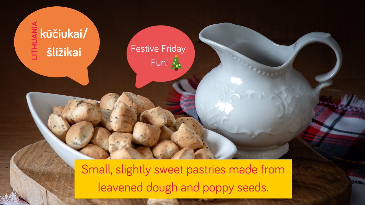 langsconnect_ie's tweet photo. Kūčiukai or šližikai is a traditional Lithuanian dish eaten on Christmas Eve night. What is your favourite traditional Christmas dish in your household? Tell us in the comments below!
#LanguagesConnect #FestiveFridayFun https://t.co/OdeJaeXRMx