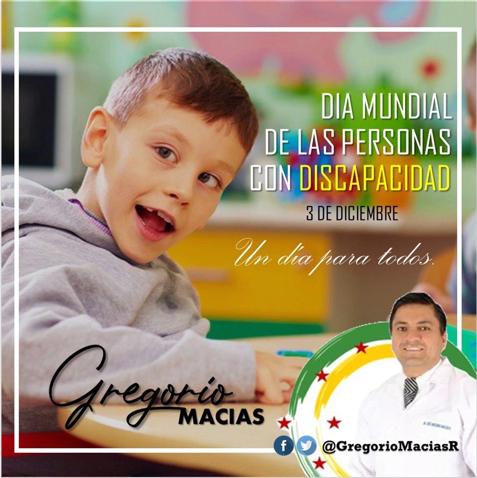 GregorioMaciasR's tweet photo. FELICIDADES | No hay diferencias físicas ni intelectuales, #UnDiaParaTodos. #JoséGregorioMacias #SantaAna #Manabí https://t.co/mtB0MokHj3
