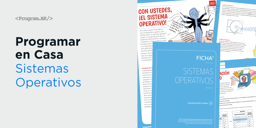 Programar2020's tweet photo. ¿Qué son y para qué sirven los sistemas operativos? Descargá la ficha de actividades de #ProgramarEnCasa y conocé cómo "silenciosamente" hacen posible el uso de nuestros dispositivos: https://t.co/Ejy590DXoe https://t.co/T6d73jOl0k