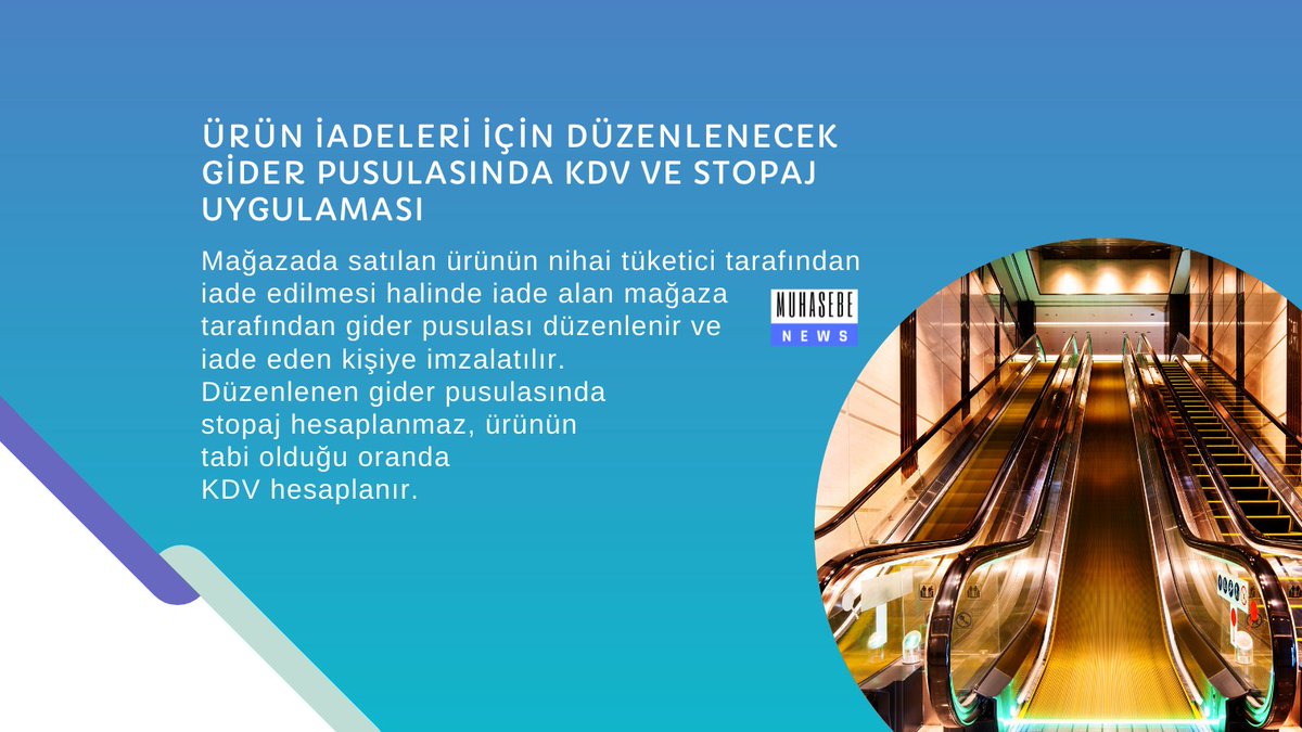 Ürün iadeleri için düzenlenecek gider pusulasında KDV ve Stopaj uygulaması

#KDV #stopaj #ürüniadesi #tüketici #gider #giderpusulası #iade #muhasebe #muhasebenews #muhasebehaberleri