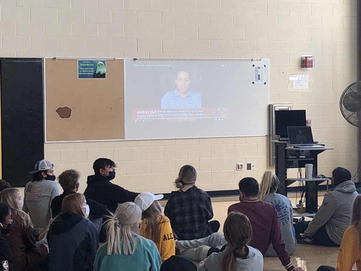 NhsCaptains's tweet photo. Whether he knew it or not, @NhsCaptains graduate @ayomja paid a visit to our meeting today as we discussed being authentic and true to yourself. It is always great to see alumni doing great things. #WeAreNortheast https://t.co/6ovAVb67oQ