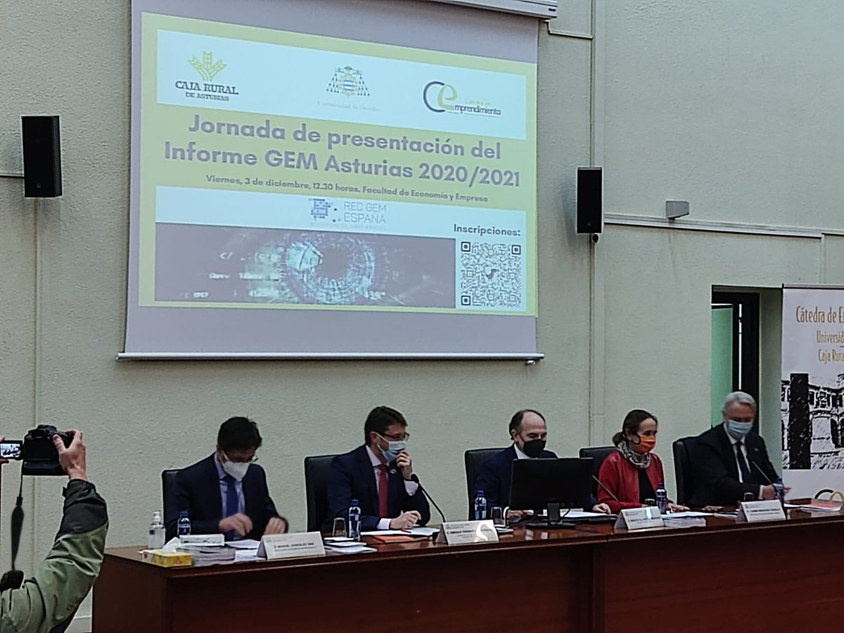 👉Participamos en el panel de #expert@s #emprendimiento
👉Jornada de presentación del Informe GEM #Emprendimiento 
<a href="/uniovi_info/">Universidad Oviedo</a>