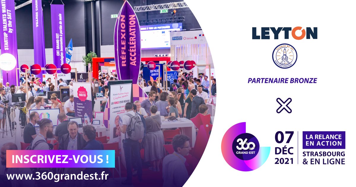Science me Up (@science_me_up) on Twitter photo Science me Up et <a href="/LeytonFrance/">Leyton France</a> sont partenaires du plus grand événement de l'innovation du Grand Est, les <a href="/360GrandEst/">360 Grand Est</a> !
Nous répondrons à toutes vos questions pour innover sans barrières à notre stand !
Inscription : 360grandest.fr/fr
#innovation #recrutement Science me Up et <a href="/LeytonFrance/">Leyton France</a> sont partenaires du plus grand événement de l'innovation du Grand Est, les <a href="/360GrandEst/">360 Grand Est</a> !
Nous répondrons à toutes vos questions pour innover sans barrières à notre stand !
Inscription : 360grandest.fr/fr
#innovation #recrutement