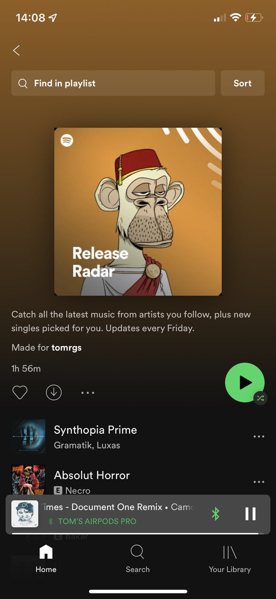 TGreencreative's tweet photo. Unexpected place to see an #BoredApeYachtClub #nft !
#Spotify https://t.co/n05zKTcc6y