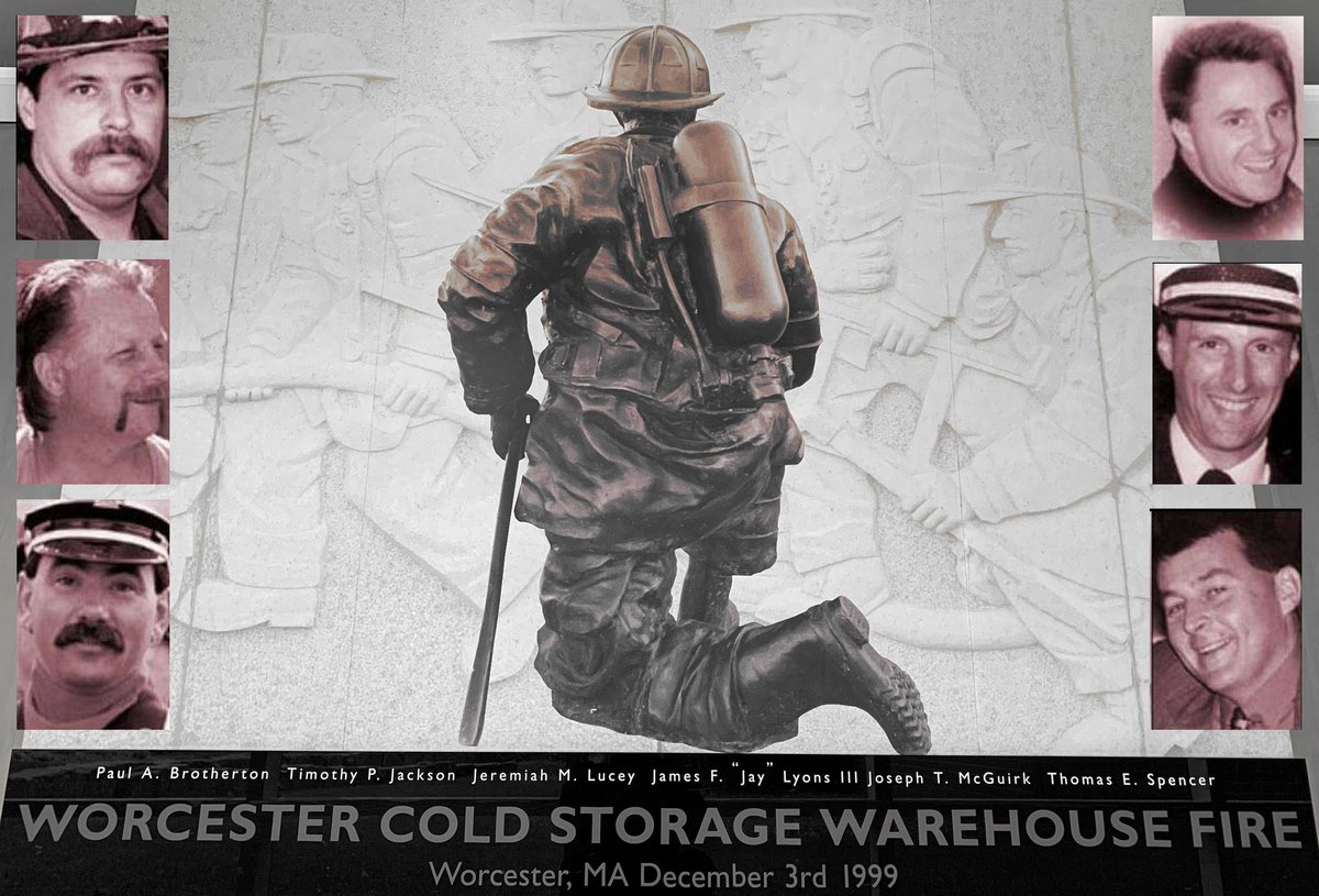 #Remember Paul Brotherton, Timothy Jackson, Jeremiah Lucey, James "Jay" Lyons III, Joseph McGuirk, and Thomas Spencer of <a href="/WorcesterFD/">Worcester Fire Dept.</a>, who made the ultimate sacrifice on this day in 1999, and think also of the loved ones who suffered their loss. We will never forget.