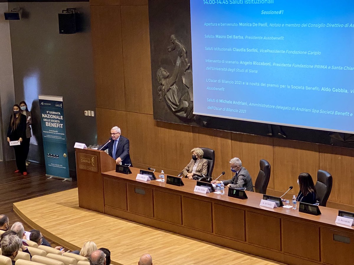 assobenefit's tweet photo. #SBDay21
#SocietàBenefit: l'impresa bimotore per la sostenibilità
📌Sessione 1
@MonicaDePaoli1 
@emmedibi 
Claudia Sorlini @FondCariplo 
Angelo Riccaboni @SantachiaraLab @unisiena 
@AldoGebbia 
@AndrianiSpa 

Visita il nuovo sito https://t.co/AWLuluBOVR https://t.co/5eiSLiYEeR