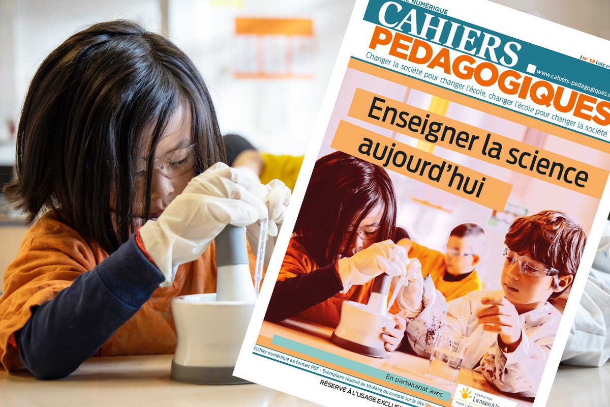 📣Découvrez le dernier hors-série « Enseigner la science aujourd’hui » du CRAP –  <a href="/CahiersPedago/">Cahiers pédagogiques</a>, qui s’appuie sur les contributions du Forum « Activons les sciences en classe », organisé par la <a href="/Fondation_Lamap/">Fondation La main à la pâte</a> en mars dernier. Plus d'infos ➡️bit.ly/3IbcZJD