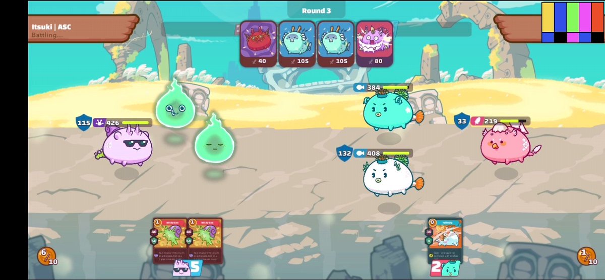 AscAxie's tweet image. Care to imagine the result? 1v3

Great team played by an outstanding scholar @Itsuki69oms 

#ASCommunity #AxieInfinityScholar #AxieInfinity #AxieScholar