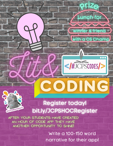 TimCarrico1's tweet photo. Students can create a story for their app. The more creative the better! Winners and a friend will be treated to lunch with a CS Champion! 🏆
Register at https://t.co/6CZ7u7Fe6d
#JCPSDigIn #JCPSCodes #CS4KY #CSEverywhere #HourOfCode #CSConnections #AwesomeArtifactSpotter https://t.co/ks2M3k3Bh1