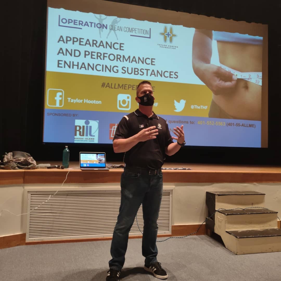 GoBlueClippers's tweet photo. Thanks to Don Hooton of @TheTHF 
for taking time to speak to our Student-Athletes today about clean competition. Shout out to Mrs Young and VAASA for organizing this event.
@RIIL_sports @riiaaa2018 @BWMcGair03 @EricBen24 @gobluechs @CumberlandMayor @CumberlandSchls @EricRueb https://t.co/coD5ZaF9DX