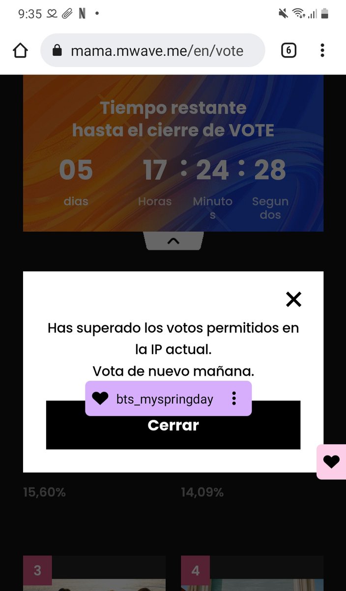 bts_myspringday's tweet photo. Vamos ARMY no dejen de votar 💪 pilas usen todas las cuentas que tengan 💜

I vote for #bts as Worldwide Fan’s Choice Top 10 at the #MAMAVOTE @BTS_twt https://t.co/EN9ytC91Ur
