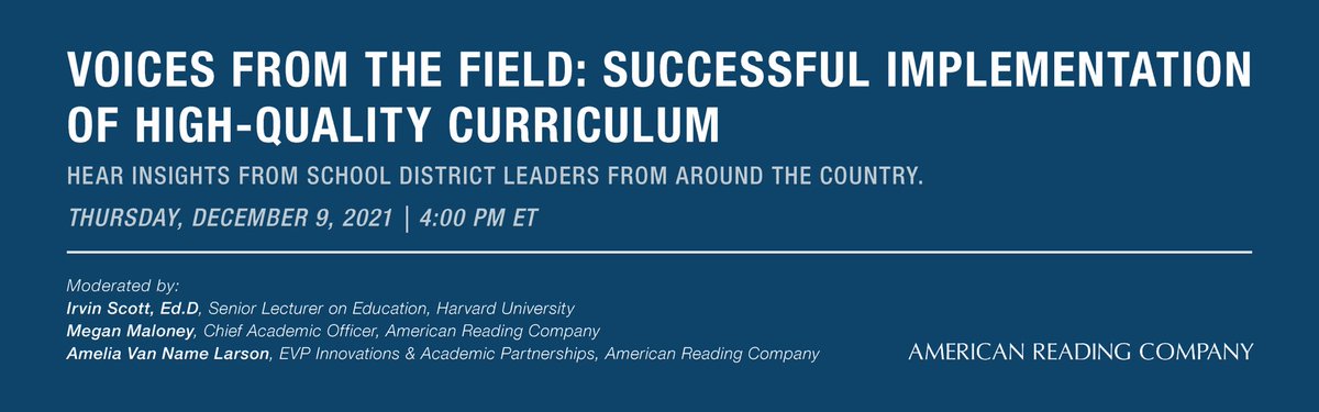 Don’t miss this opportunity to hear directly from #ARCCore users as they discuss their experiences with Dr. Irvin Scott.  Register here: americanreading.zoom.us/webinar/regist…