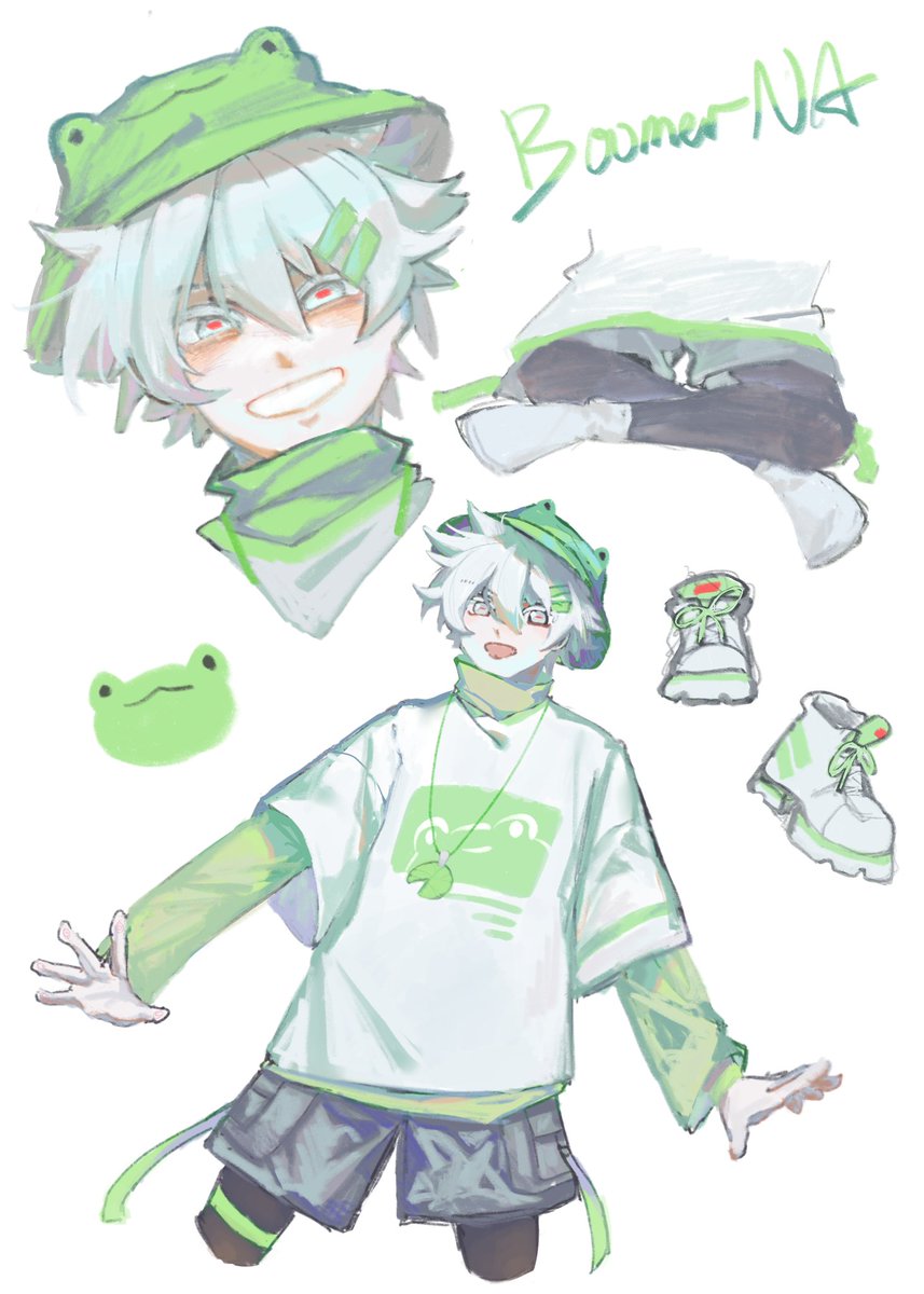 Froggy doodle🍏Greenish clothes
#BoomerNAfanart