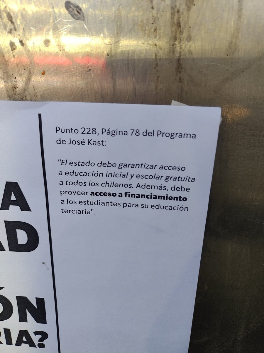 endrinag24's tweet photo. @joseantoniokast Están con ésta campaña en los metros puede aclarar ese punto a toda la población. Gracias https://t.co/KXk6wK18C0
