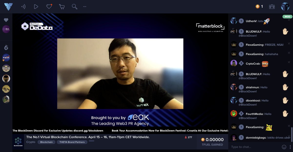 BlockDownConf's tweet photo. Exciting talk by @Raullen from @iotex_io!
https://t.co/vVVjgZNKek
#BlockDownDeData https://t.co/H23A4j9aZG