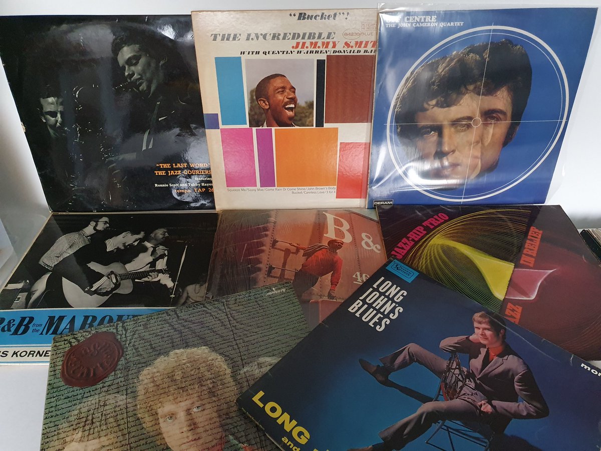 ScratchedRec's tweet photo. Just picked up a nice little collection with very juicy bits..

#jazz #britjazz #ronniescott #tubbyhayes #offcentre #thejohncameronquartet #jazzhiptrio #longjohnbaldry #alexiskorner #bluesincorporated #1stpressing #vinyl https://t.co/XobUldEN62