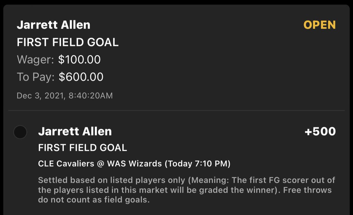 NBAFirstBasket's tweet image. GIVEAWAY PROMO
My play today is Jarrett Allen 1st FG +500. If he scores 1st, our friends @OddsJam and I will each give out $100 ($200 total) to 1 lucky person that retweets this and follows Oddsjam.  Allen scored 1st FG for CLE in last 5 games. WAS allows most 1st FG’s to Centers