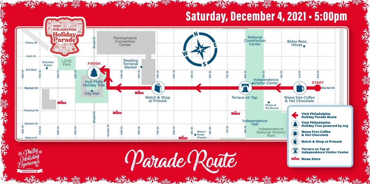 CreativePHL's tweet photo. The holidays have arrived in Philadelphia! Celebrate at the @VisitPhilly Holiday Parade tomorrow December 4 at 5:00 p.m. This festive parade will feature floats, performances, balloons, and appearances by your favorite local cultural organizations. https://t.co/8nCtimlLFT https://t.co/sNfCyEDClE