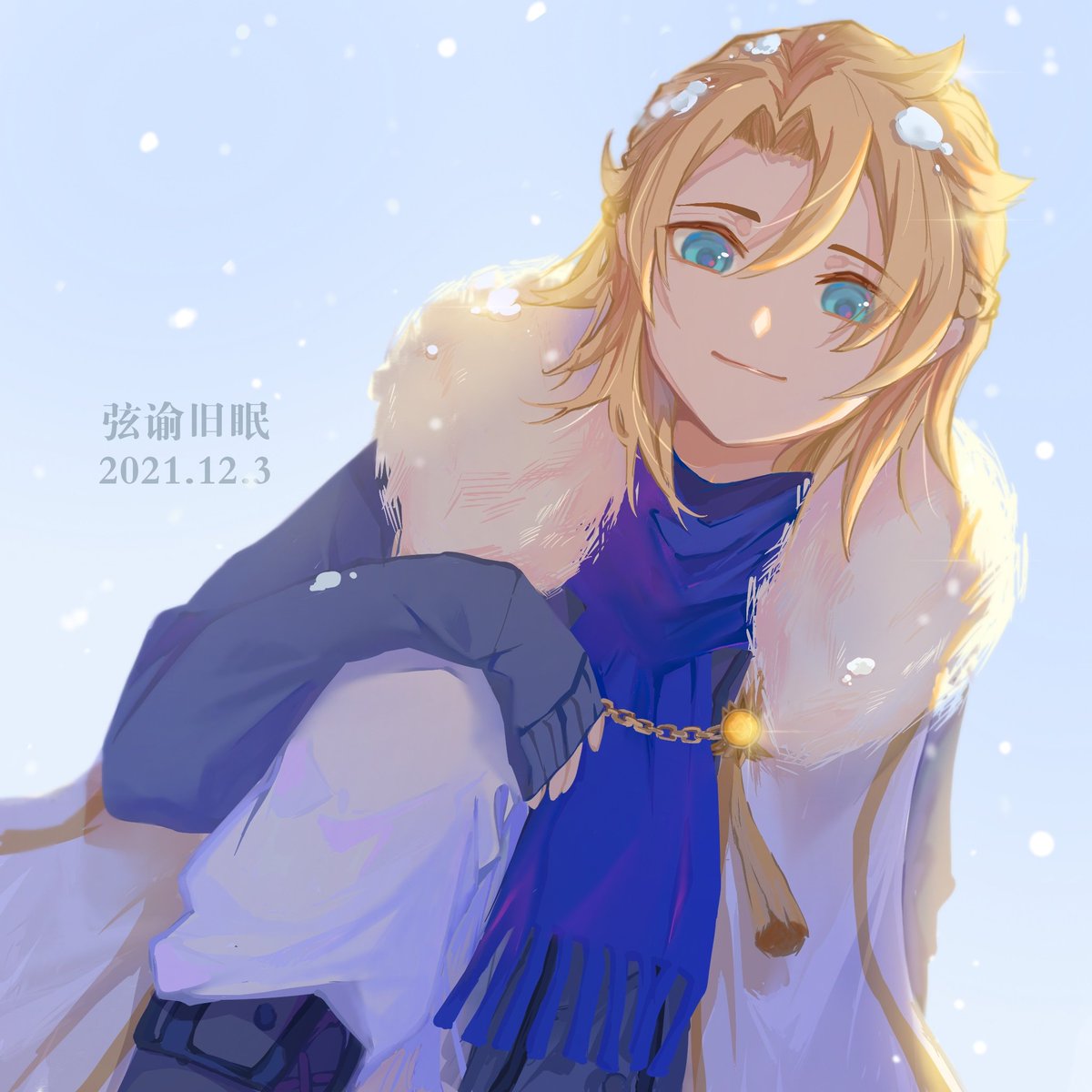 Oracle_SY's tweet photo. #GenshinImapct  #原神 #アルベド
#Albedo #阿贝多
【打雪仗，我还从来没输过】
【怎么样，还想跟我比什么？】
(阿贝多老师你不要用创生之法来打雪仗啊喂！) https://t.co/rNu8GI4aOQ