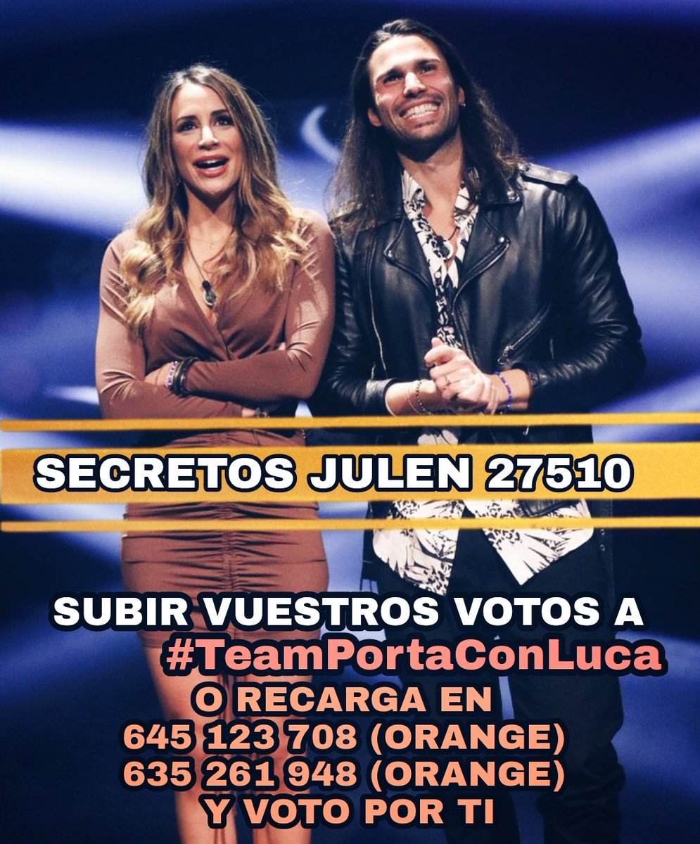 Maly_077's tweet photo. Formación por Luca #TeamPort
Subir vuestros votos a #TeamPortaConLuca 📥
Es de bien nacidos ser agradecidos y no solo por él q cuidó a Cris,también por muchos de su team q han estado junto a nosotros.
🔴SECRETOS JULEN 27510🔴
Si no puedes votar, píde línea‼️
#CrisLu3D https://t.co/kJYhfSDQfP