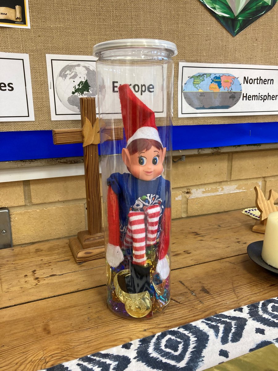 Look out! Our naughty elf has returned and is on the loose causing mischief around school. Our Elf Cam is on  to keep an eye on his antics. Everyone is advised to make sure they are being good at all times, as he will be reporting everything he sees back to Father Christmas!