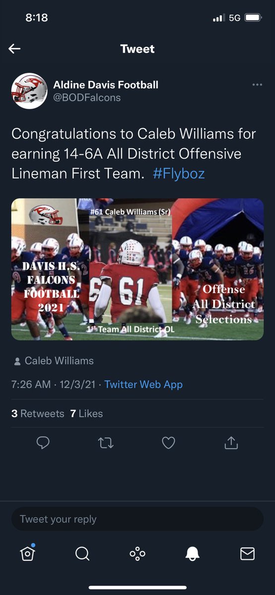 yfn_cj2x's tweet photo. Blessed to have received First Team All-District π―β
#Flyboz https://t.co/mG8tV85Ahv