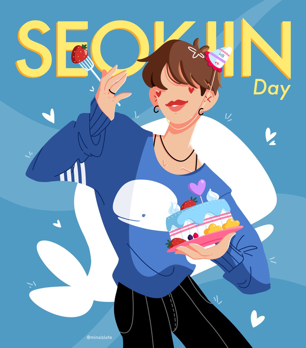 MinaIsLate's tweet image. Kore Jin 🐹💙

#HappyBirthdayJin #btsfanart