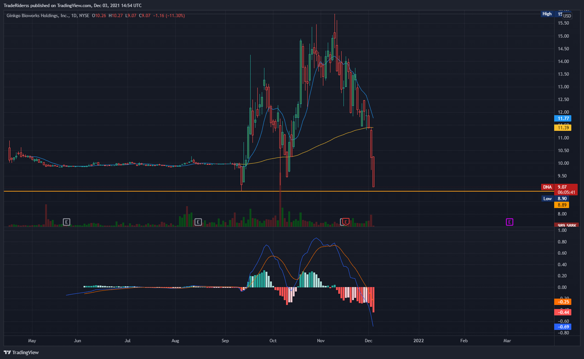 TradeRiders's tweet photo. $DNA Gingko Works

Entrando en un posible soporte, tiene 3 meses cotizando en bolsa

Mantenemos en la mira para entrada

Tiene gran potencial

Look before you ride https://t.co/8niT92Mr89