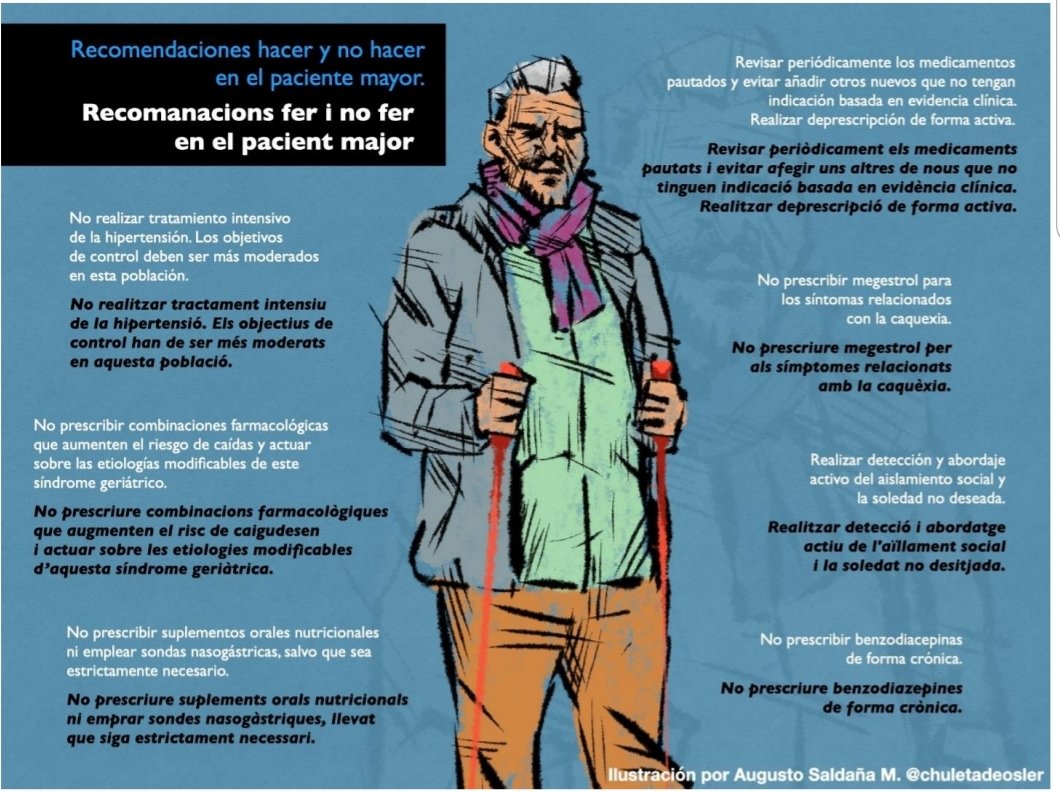 CarolinaMir_'s tweet photo. RECOMENDACIONES DE QUÉ HACER Y NO HACER EN EL PACIENTE MAYOR. Pildora informatica de la Dirección General de Farmacia @GVAsanitat
Con la colaboración @chuletadeosler @semfyc @sovamficAtMayor @CarolinaMir_

https://t.co/Tb7HlkI4YM https://t.co/gcrEhlZtdS