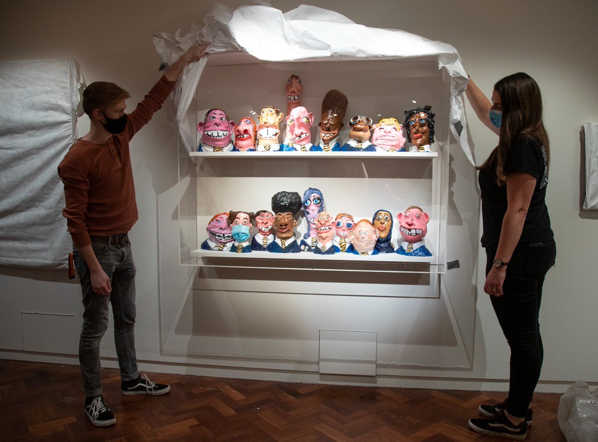 bristolmuseum's tweet photo. Look what we've been up to! 👀
We've been busy getting our #GraysonsArtClub exhibition ready for opening tomorrow. We even let @Alan_Measles flypost his fanzine on the walls...
Have you booked your tickets yet? https://t.co/acNgPJY3hf https://t.co/VnJP3uBMq6