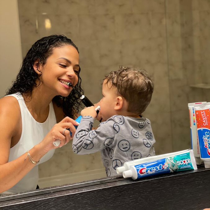 Crest's tweet image. All kids deserve healthy smiles! 😁 💙 We're proud to partner with @ChristinaMilian on #ClosingTheSmileGap to end oral health inequity for kids in America. Join us in our journey using #ClosingTheSmileGap and following @Crest and @OralB 📸: @christinamilian
