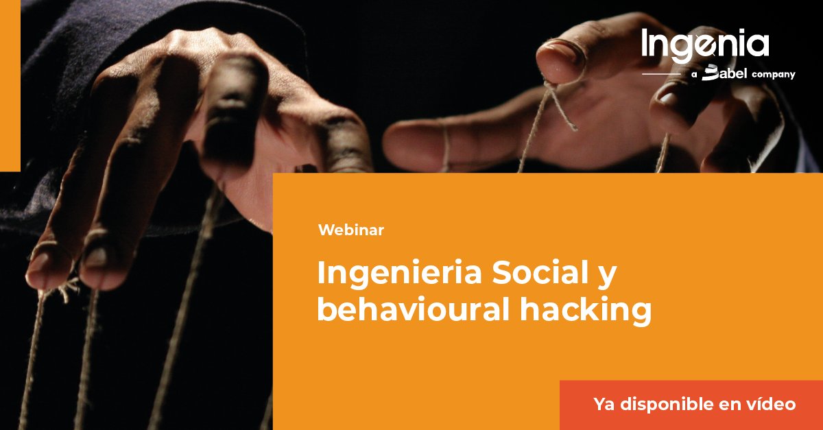 IngeniaGlobal's tweet photo. ☠️¿Te perdiste el webinar "INGENIERÍA SOCIAL y BEHAVIOURAL HACKING"? 🔻¡Ahora puedes descargarlo en vídeo! M.Casado nos desveló los fundamentos, taxonomía, formatos de ataque, prevención y detección de una de las ciberamenazas más críticas.
👉https://t.co/b5EIxv5BbJ https://t.co/jxxOwrITnR