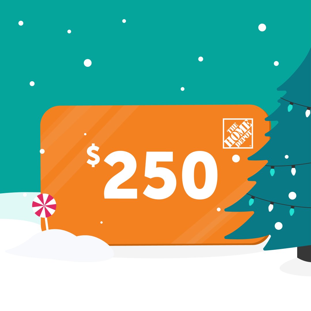 10 days of giveaways! ❄️ Today’s prize is a Home Depot gift card. Here’s how to enter: 

Step 1: Follow @IbottaApp
Step 2: RT and tag your holiday shopping pal
Step 3: Use the hashtag #IbottaGiveaway

Ends at 11:59 pm MT on 12/03 – for more details: bit.ly/3EfCzdR