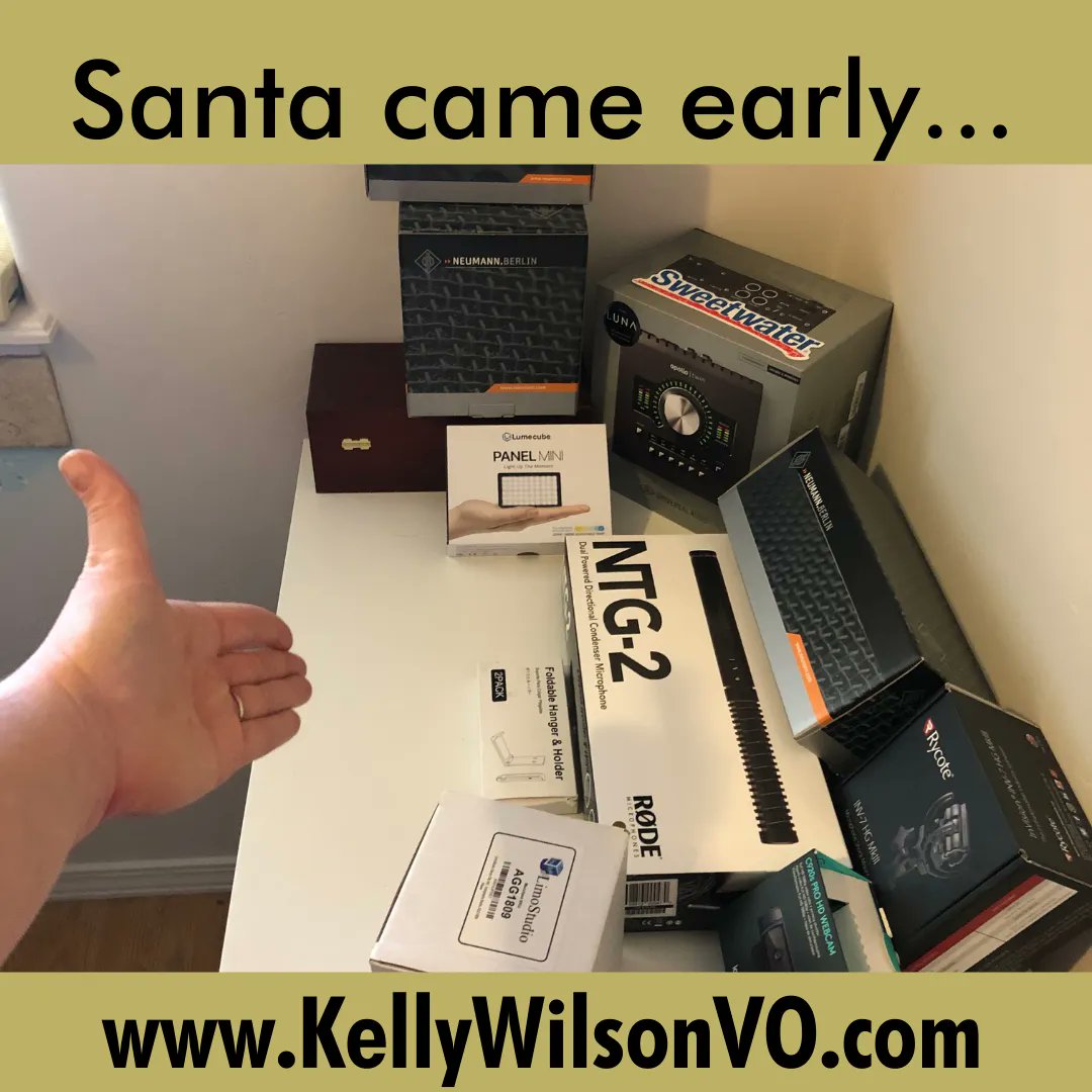 KellyWilsonVO's tweet photo. It’s that time of year for me. Gear upgrade time. :-) 

#NewGear #VOGear #VO #VoiceOver #VoiceActor #RealTalk #KellyWilsonVO #StudioUpgrades https://t.co/bgehblxrMB