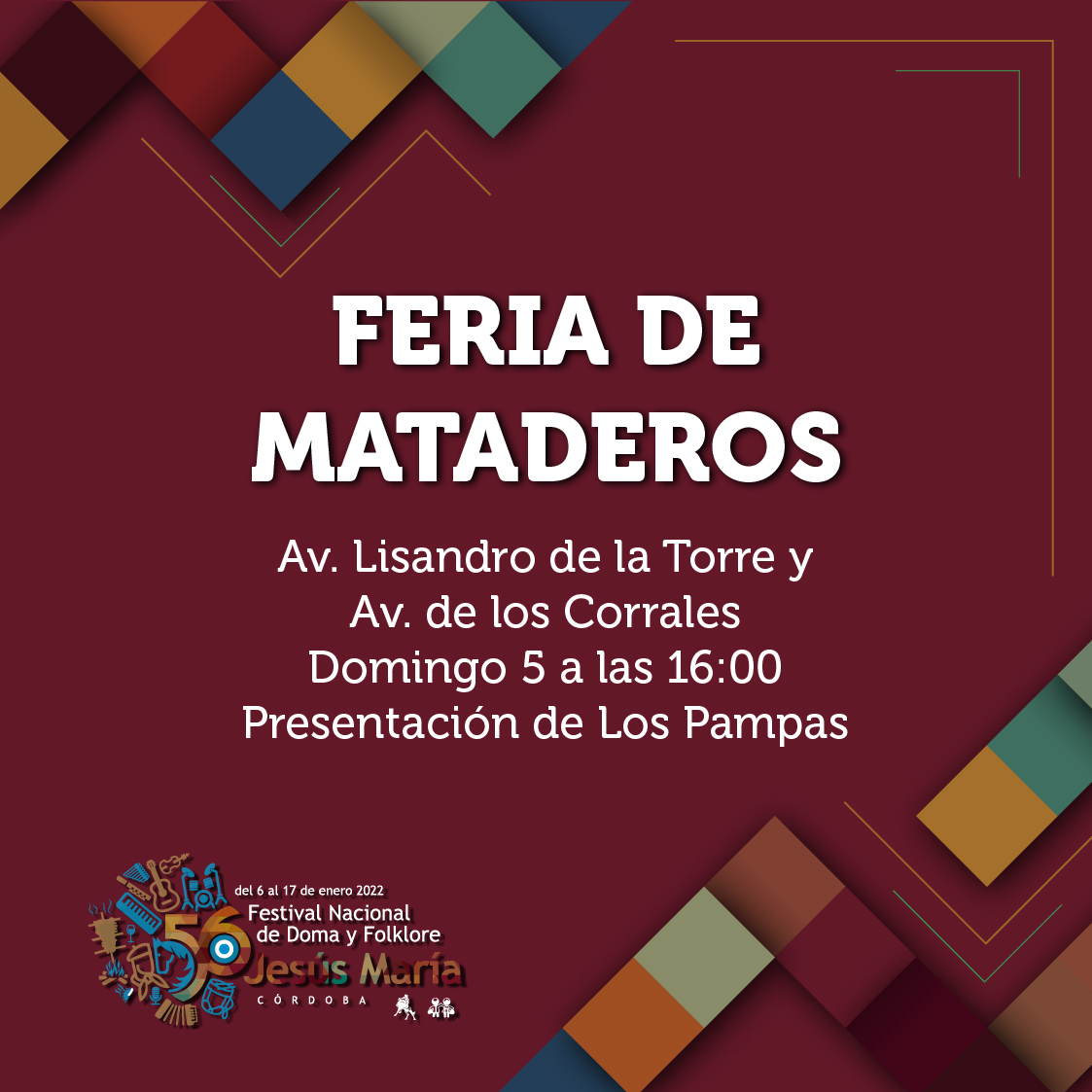 #AgendaFestivalera en #BuenosAires 🐎🚩
Del 4 al 6 de diciembre estaremos junto a músicos invitados en la ciudad de Buenos Aires para promocionar la #Edición56 de nuestro Festival. Mirá la agenda completa🙌 

#ColorCoraje #Edición56 #FestivalJM2022 #JesúsMaría #EsperandoEnero