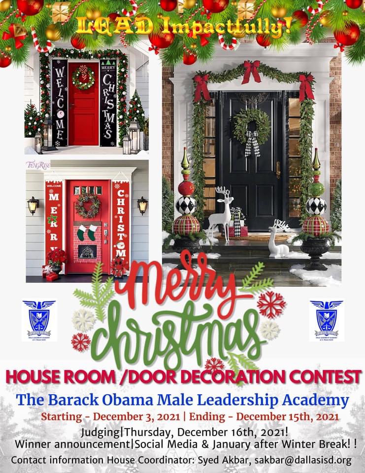 ObamaMLA's tweet photo. 🎁🎄BOMLA is the OFFICIAL Home for the Holidays!! It's Time to Get Our 1st Holiday House Competition Started!!🧡Let's Go Justice! 💚Let's Go Decree! ❤️Let's Go Expedition! 
💙Let's Go Alliance! #choosedallasisd #choosebomla #ApplyNow #singlegender #magnet #houses #holidays #fun https://t.co/y9zdIUmyJE