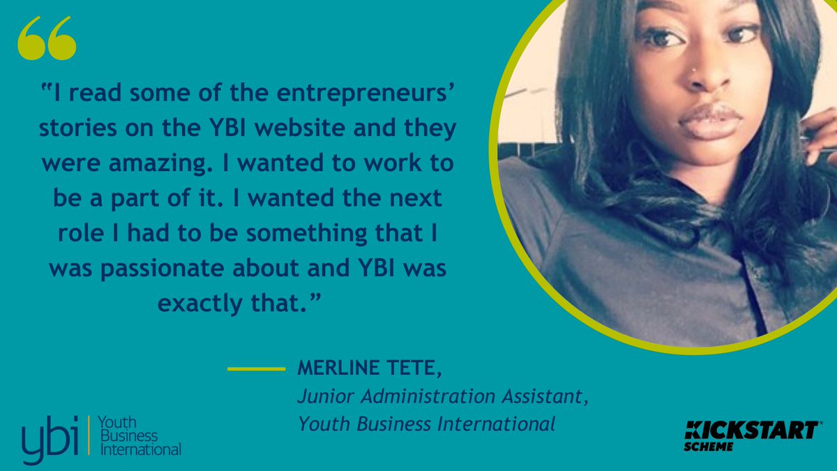 Merline, YBI’s wonderful Junior Administration Assistant, joined us as part of the #Kickstart scheme because she wanted to work as part of an organisation which inspired her.  

You can find out more about Merline and our other Kickstarters here: youthbusiness.org/resource/kicks…