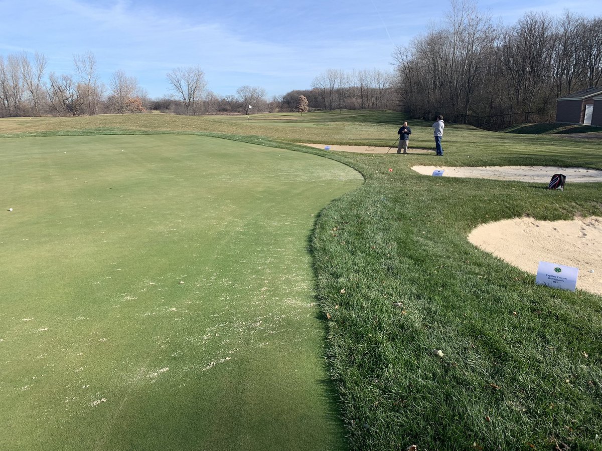 TurfResearch's tweet photo. Bob Berry Sunshine Course has 3 distinct bunkers. We took them out for a drive (I mean wedge) yesterday. Thank you for the visit (Inverness CC) and for using the facility the way it was intended!!! Sincerely The Turf Program @CDGAGolf @CDGAFoundation https://t.co/LxwJJxl4cc