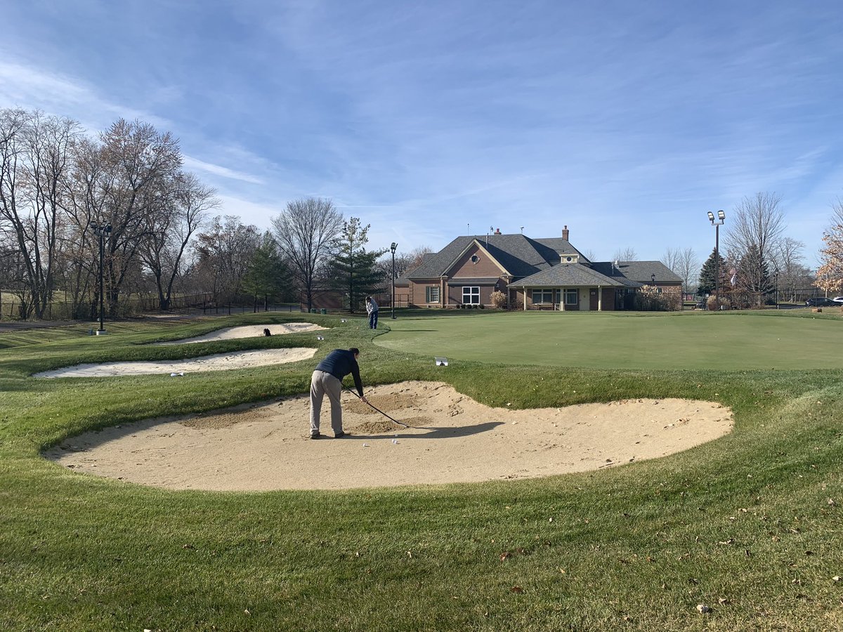 TurfResearch's tweet photo. Bob Berry Sunshine Course has 3 distinct bunkers. We took them out for a drive (I mean wedge) yesterday. Thank you for the visit (Inverness CC) and for using the facility the way it was intended!!! Sincerely The Turf Program @CDGAGolf @CDGAFoundation https://t.co/LxwJJxl4cc