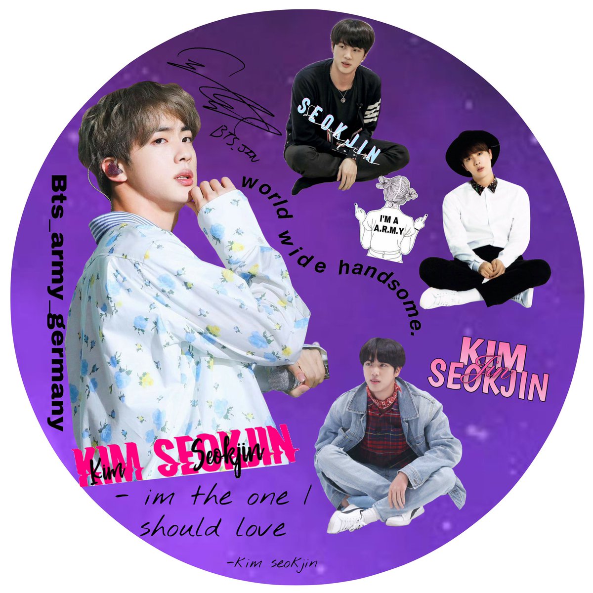 Btsarmygermany7's tweet photo. Happy Birthday Seokjin ๐ #MoonForJinLA #seokjin #WWH_JIN #decemberangel #SEOKJINDAY #JINDAY #JinBirthday #JINJIN #pb #wallpaper #BTSprofilbilder #BTS https://t.co/x4SHRv2FsD