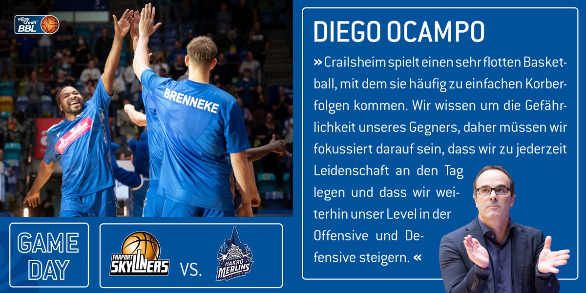 skyliners1999's tweet photo. Tez ist zurück, Basketball ist zurück, wir sind zurück!😍🤩
•
Tip-Off vs. @hakromerlins um 15 Uhr 🏟️
_
📷 Christian Schorn 🏀 @easyCreditBBL
#Frankfurt #FFM #069 #Basketball #BIGLOVE #geMAINsam https://t.co/ILUyijfS9C