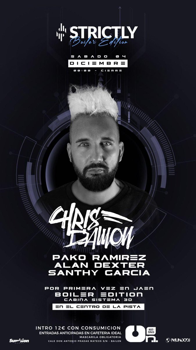 DiscotecaOn's tweet photo. ¿Te vas a perder el fiestON de mañana sábado 4.12? 💣 #TheClub #BoilerEdition

Por 1ª vez en la provincia de Jaén...
👉🏼Cabina en el centro de la pista
👉🏼Efecto 3D
Y, además, musicON 🙌🏼

🎟️ÚLTIMAS ENTRADAS ANTICIPADAS A LA VENTA. No te quedes sin la tuya.
https://t.co/TFYsAalYBp https://t.co/SrFo1oKf0m