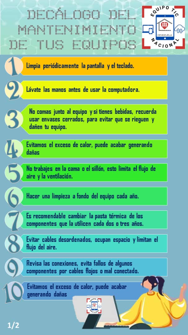 pedrovivas03's tweet photo. ¿Realizas teletrabajo?
¿Tu PC es tu herramienta de trabajo?
¿Te interesa que se mantenga en perfecto estado?
Aquí te damos varios Tips para que sea así¡¡
#PlanFormaciónNacionalTIC
#ComparTIC
@FeyAlegriaVE @ProgEscuelasFyA @FyAFronteraE @Fyaeltopon1 @sinsalonfya @EducacionGuao https://t.co/HBeZcGRXB4