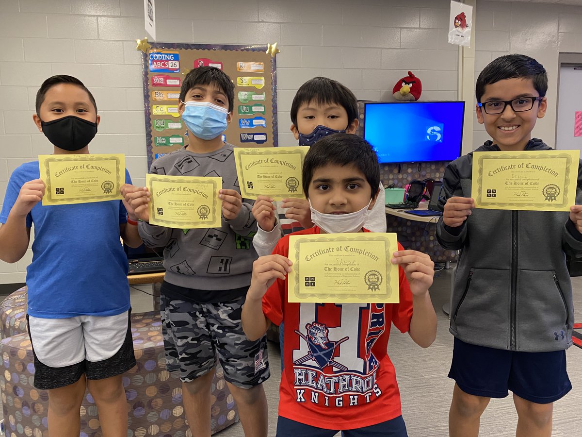These 3rd graders learned Python Programming Language during the early start to Hour of Code and Computer Science Week.
