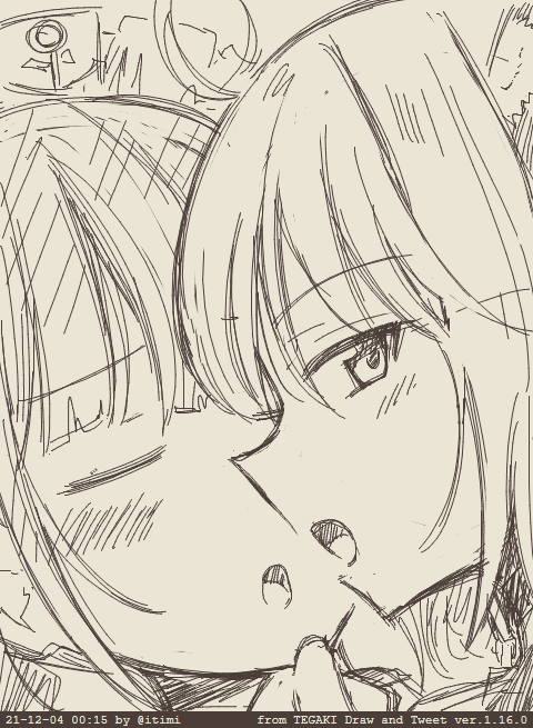 ❤💜 #tegaki_dt 